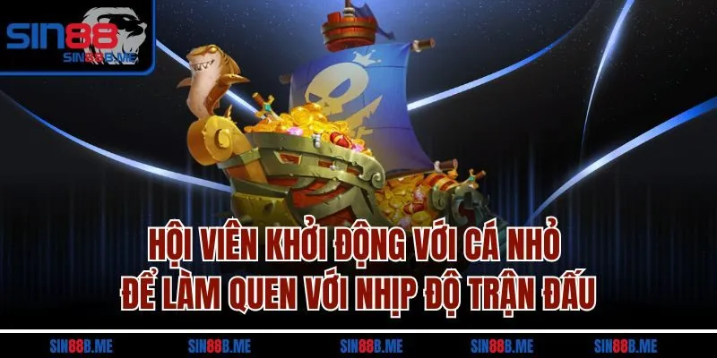 Hội viên khởi động với cá nhỏ để làm quen với nhịp độ trận đấu